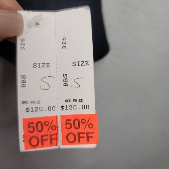 90s Robert Scott Ltd VTG Black Velvet Cardigan S Wool Rayon Decorative Buttons - Picture 5 of 10